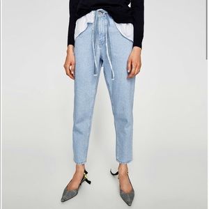 Zara High Waisted Mom Jeans